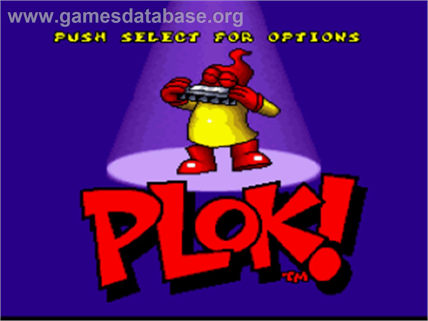 Plok - Nintendo SNES - Artwork - Title Screen