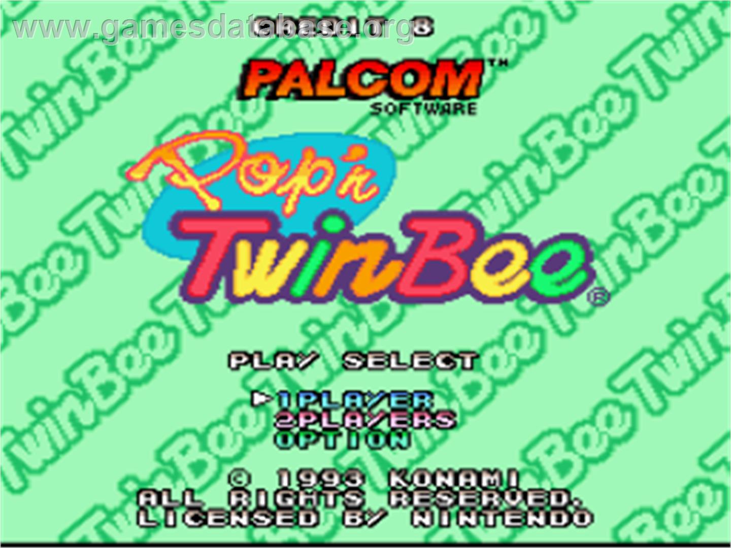 Pop'n Twinbee - Nintendo SNES - Artwork - Title Screen