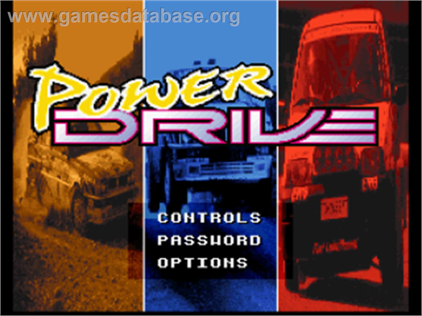 Power Drive - Nintendo SNES - Artwork - Title Screen