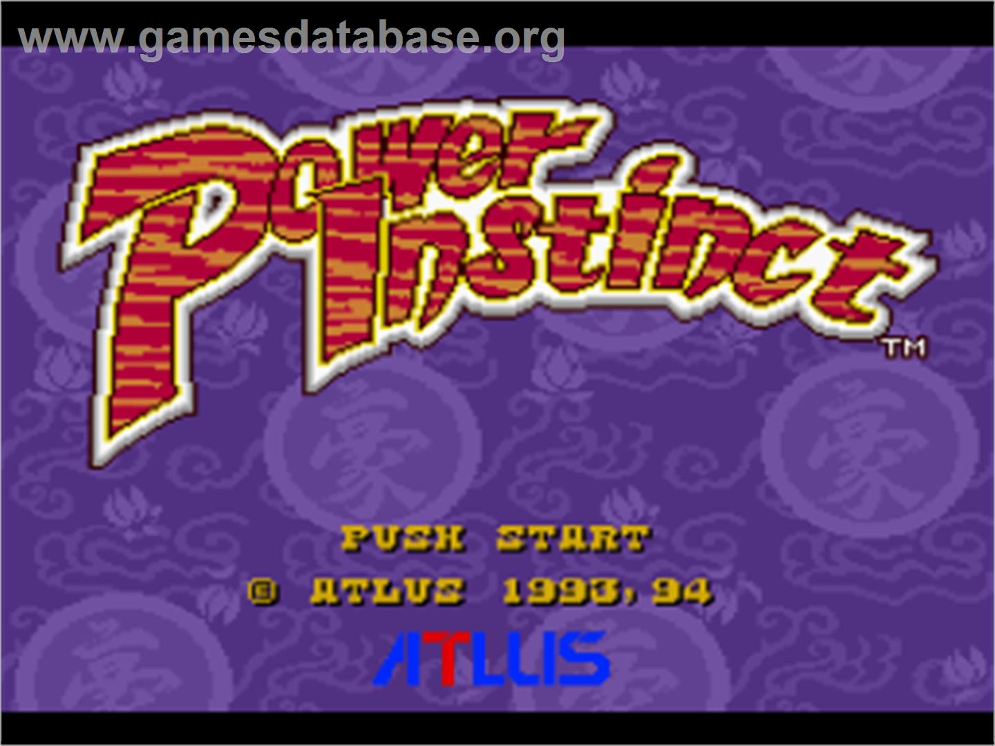 Power Instinct - Nintendo SNES - Artwork - Title Screen