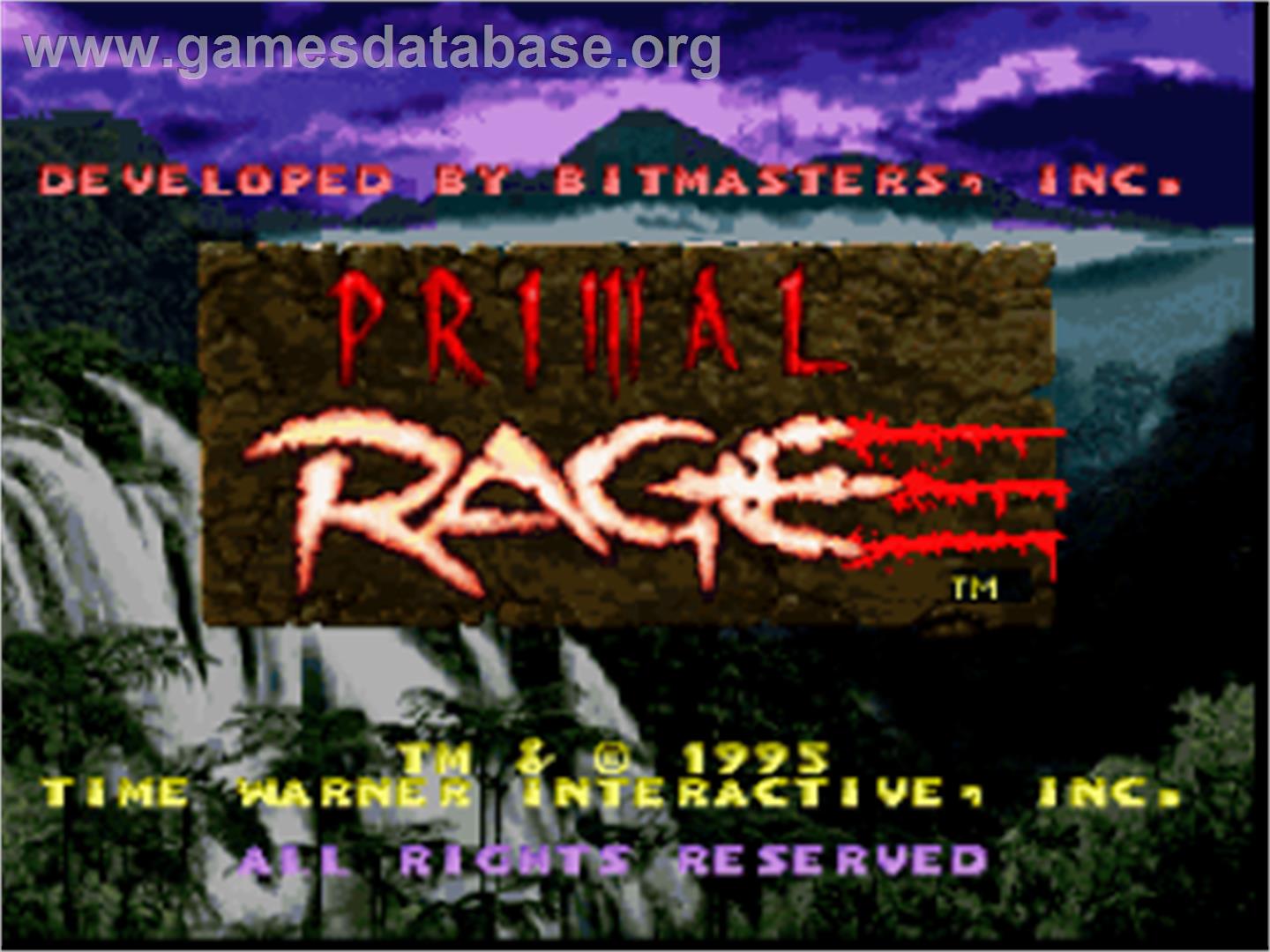 Primal Rage - Nintendo SNES - Artwork - Title Screen