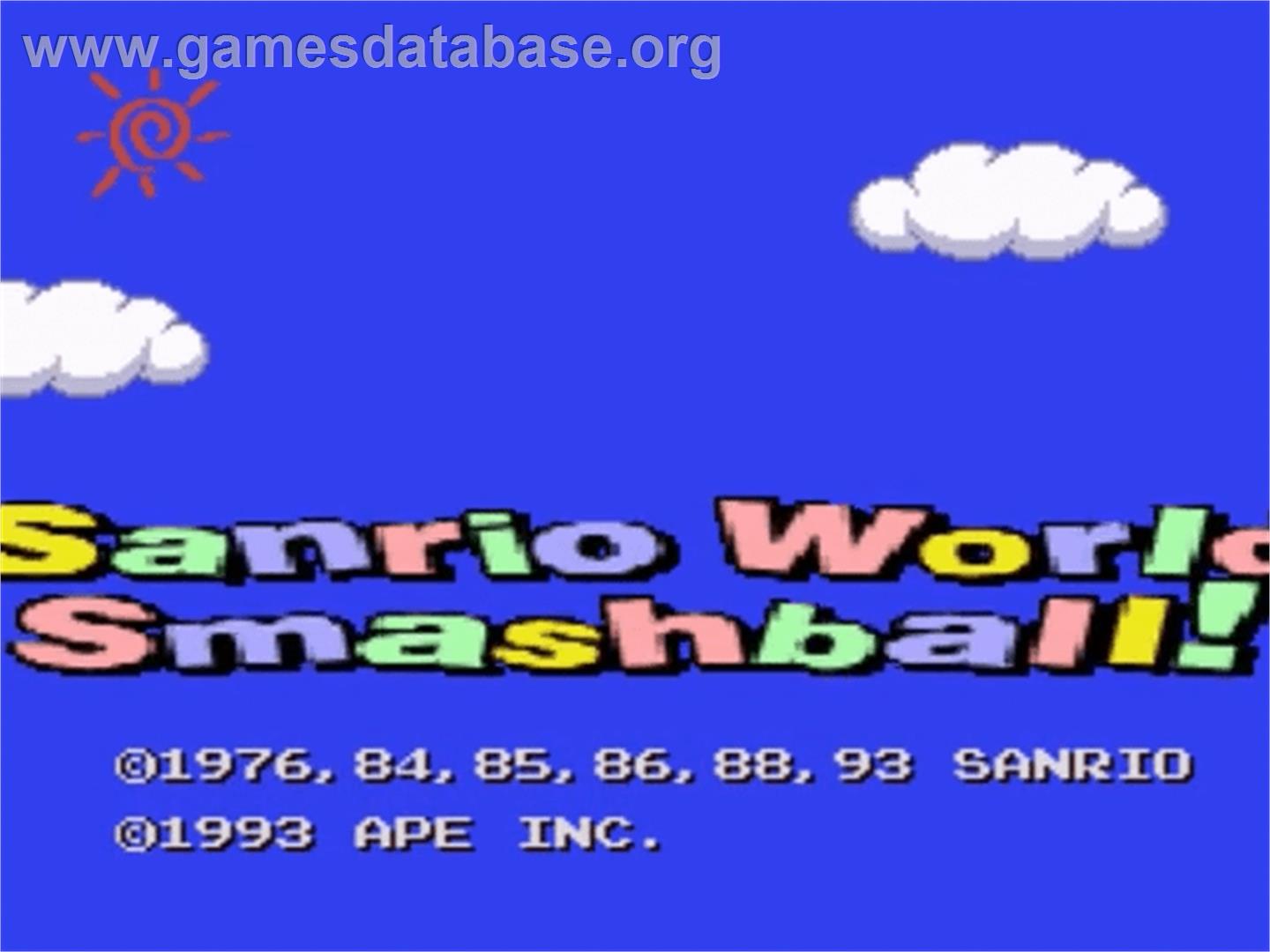 Sanrio World Smash Ball! - Nintendo SNES - Artwork - Title Screen