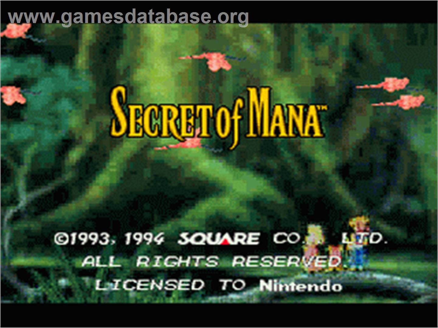 Secret of Mana - Nintendo SNES - Artwork - Title Screen