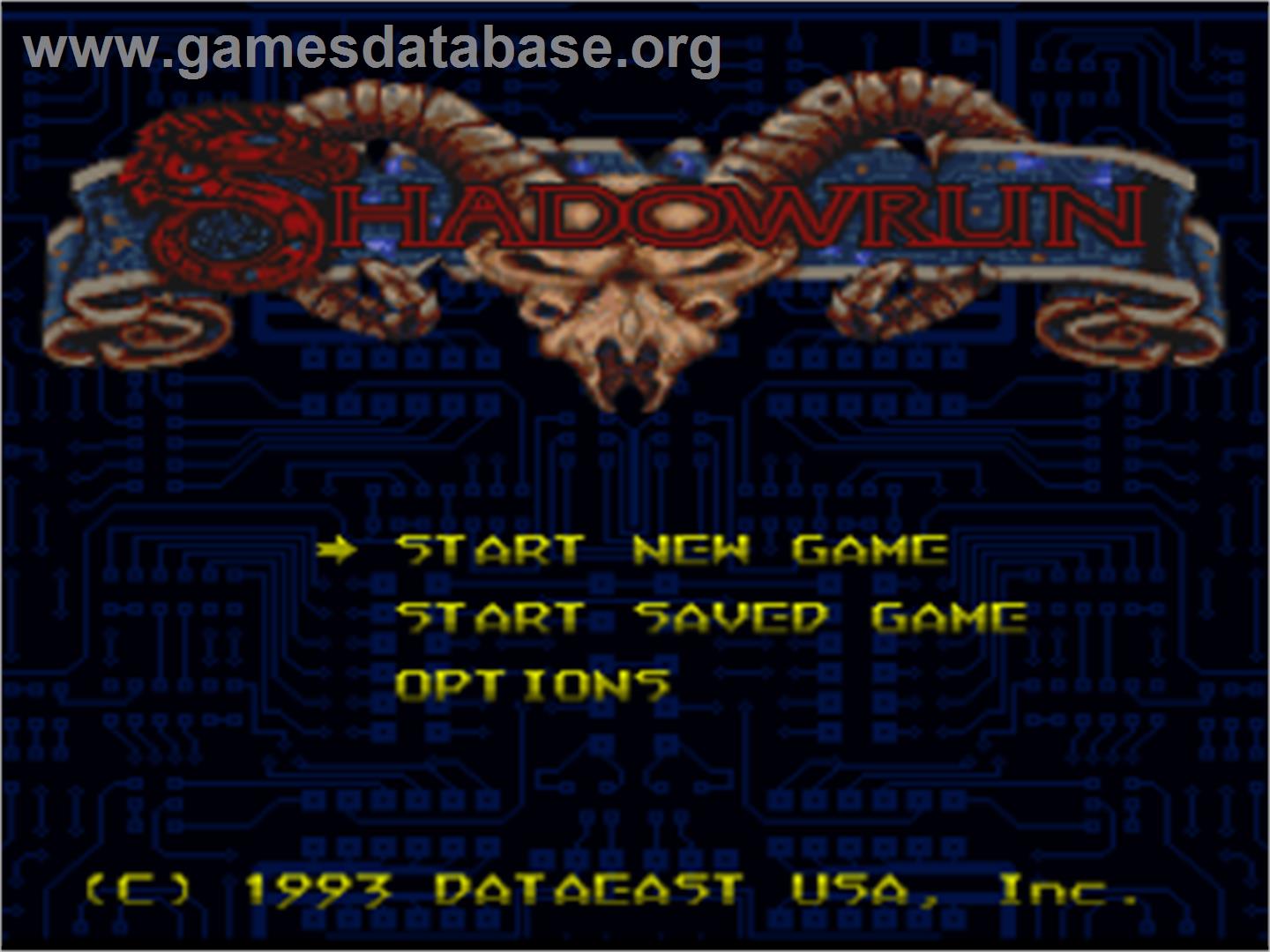 Shadowrun - Nintendo SNES - Artwork - Title Screen