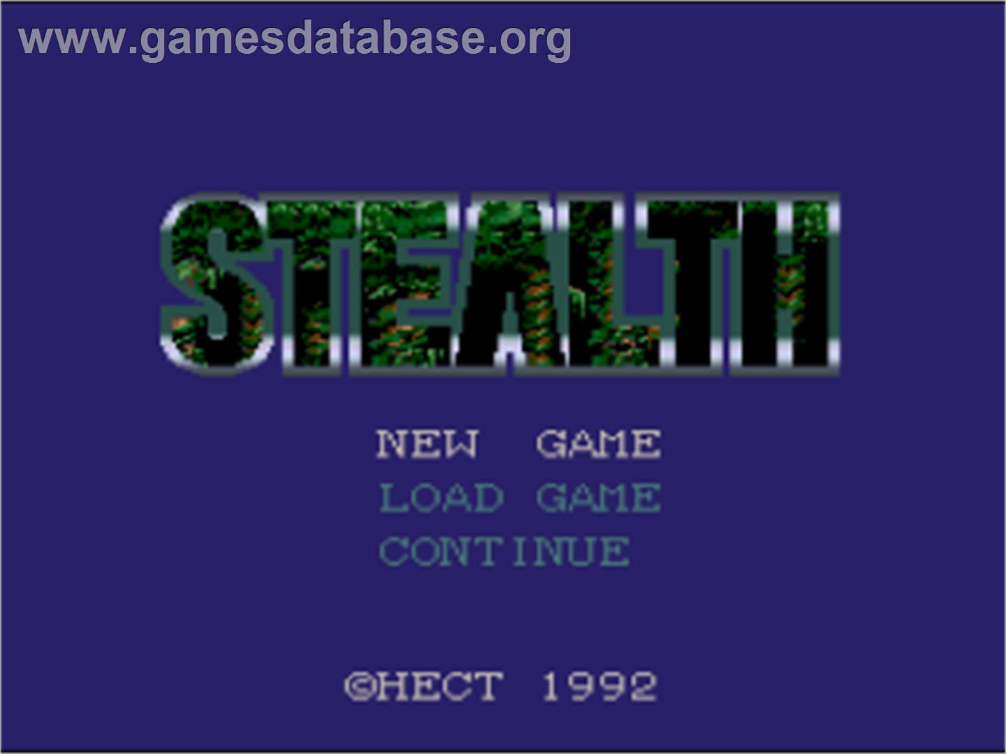 Stealth - Nintendo SNES - Artwork - Title Screen
