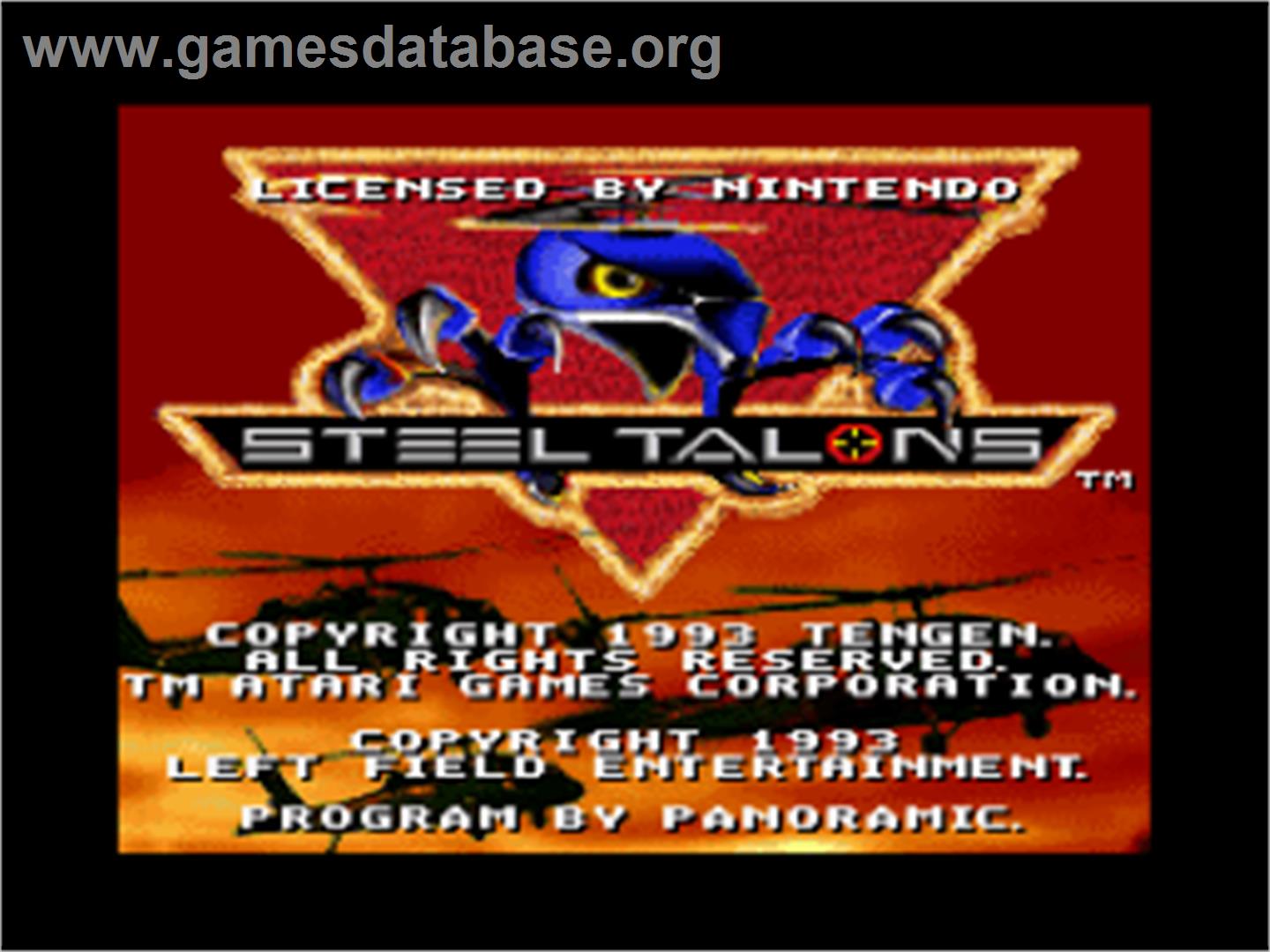 Steel Talons - Nintendo SNES - Artwork - Title Screen