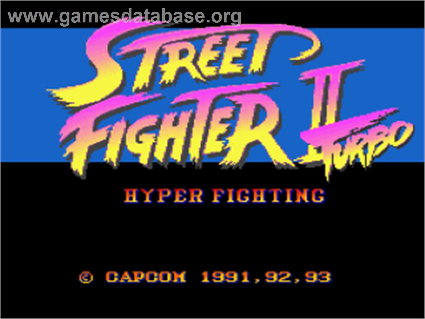 Street Fighter II Turbo: Hyper Fighting - Nintendo SNES - Artwork - Title Screen
