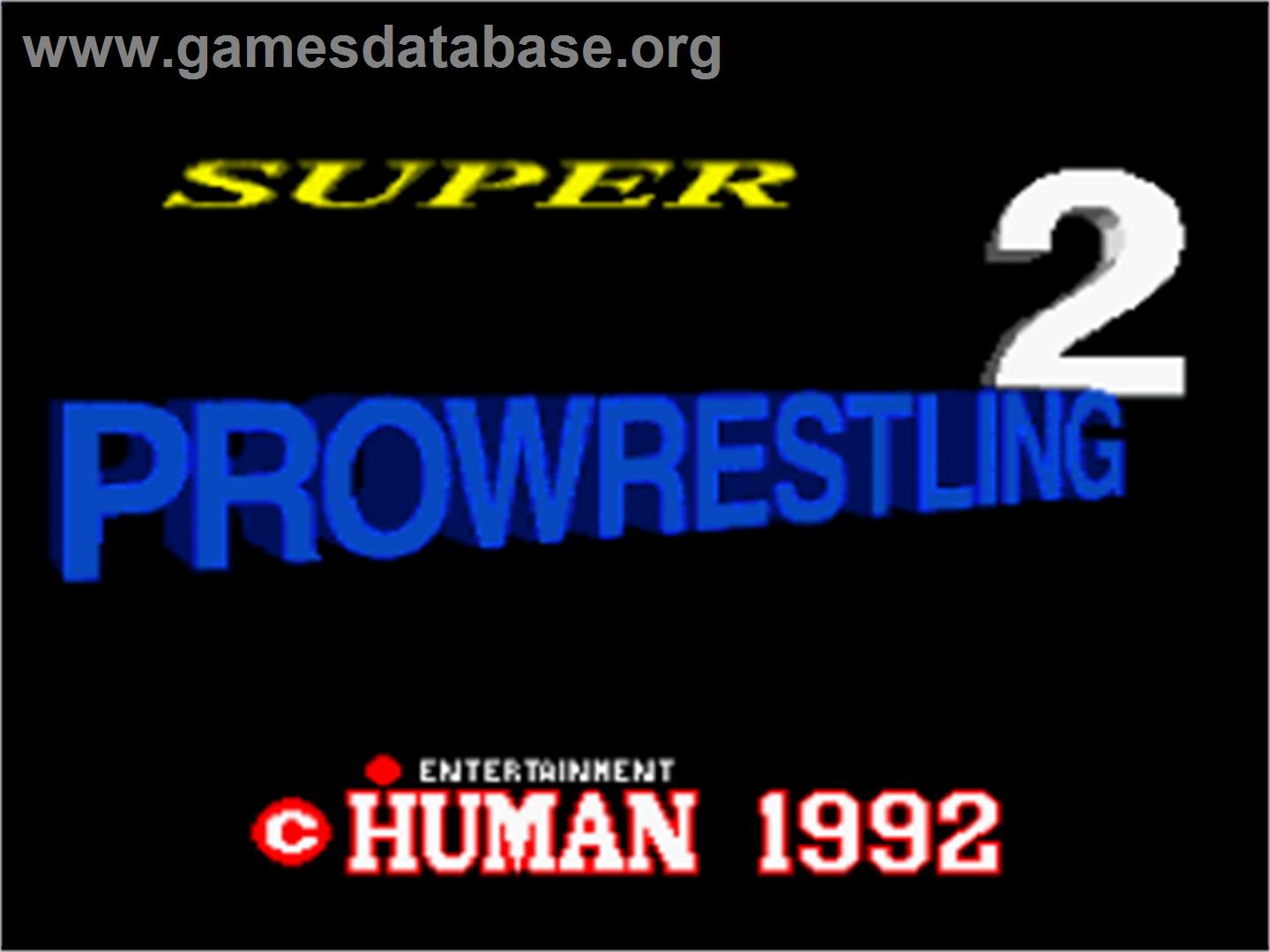 Super Fire Pro Wrestling 2 - Nintendo SNES - Artwork - Title Screen
