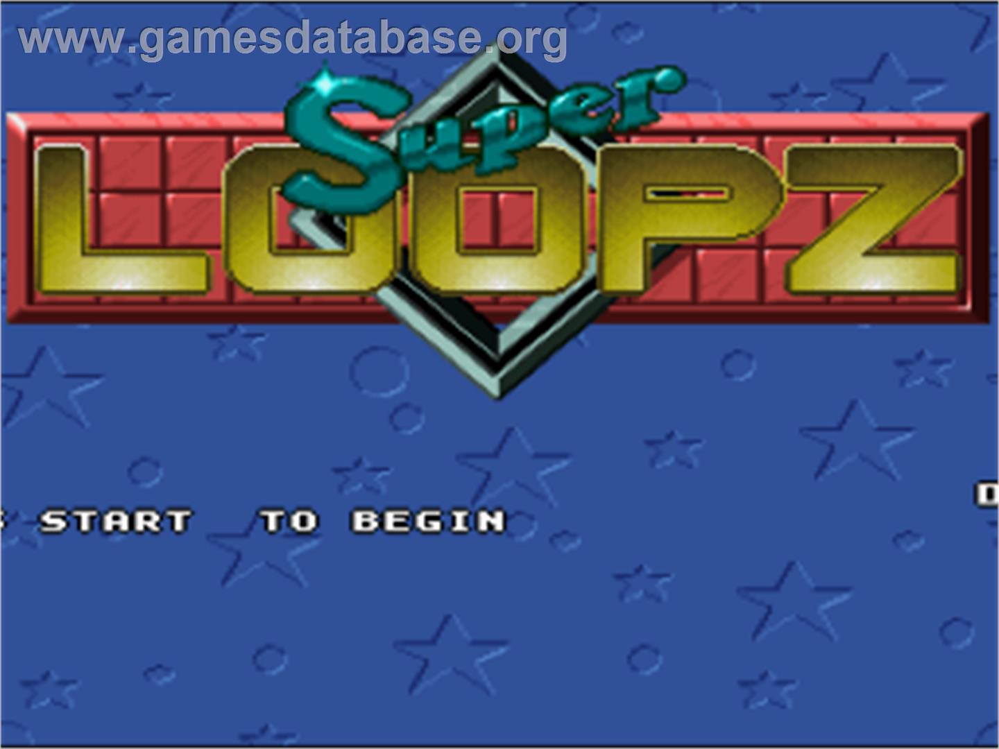Super Loopz - Nintendo SNES - Artwork - Title Screen