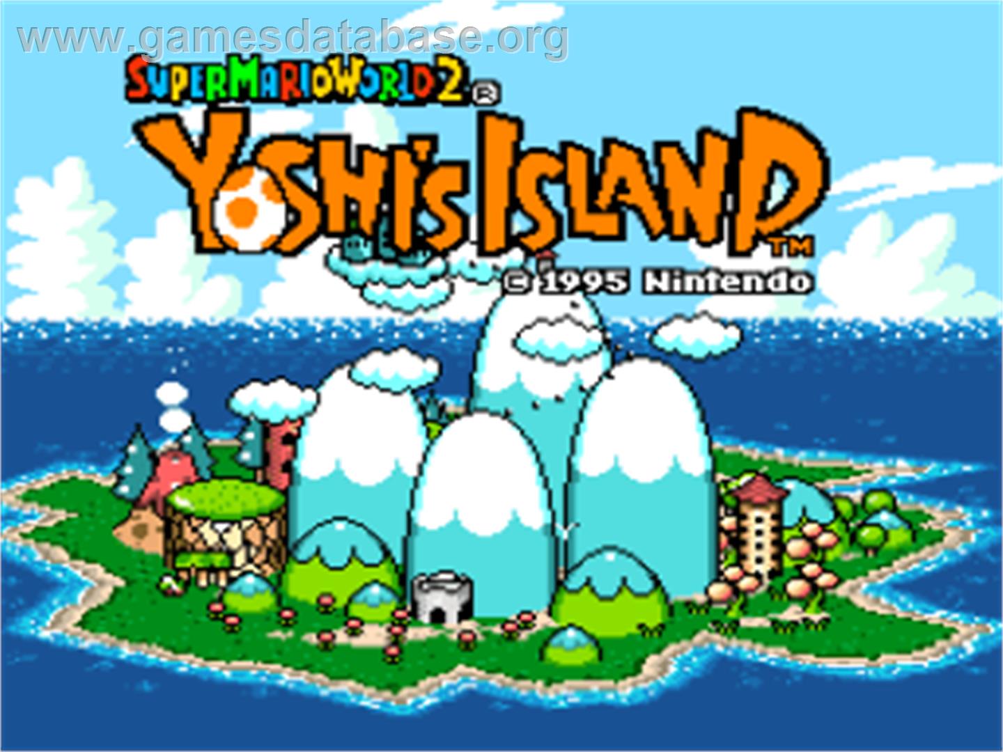 Super Mario World 2: Yoshi's Island - Nintendo SNES - Artwork - Title Screen