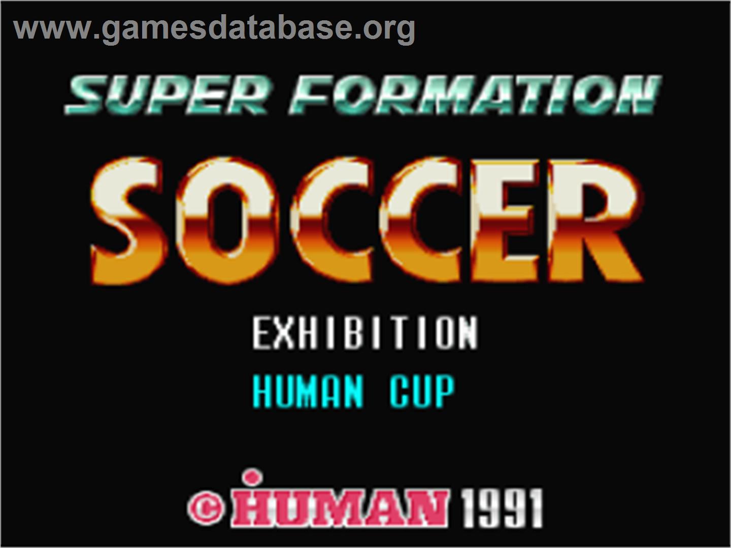 Super Soccer - Nintendo SNES - Artwork - Title Screen