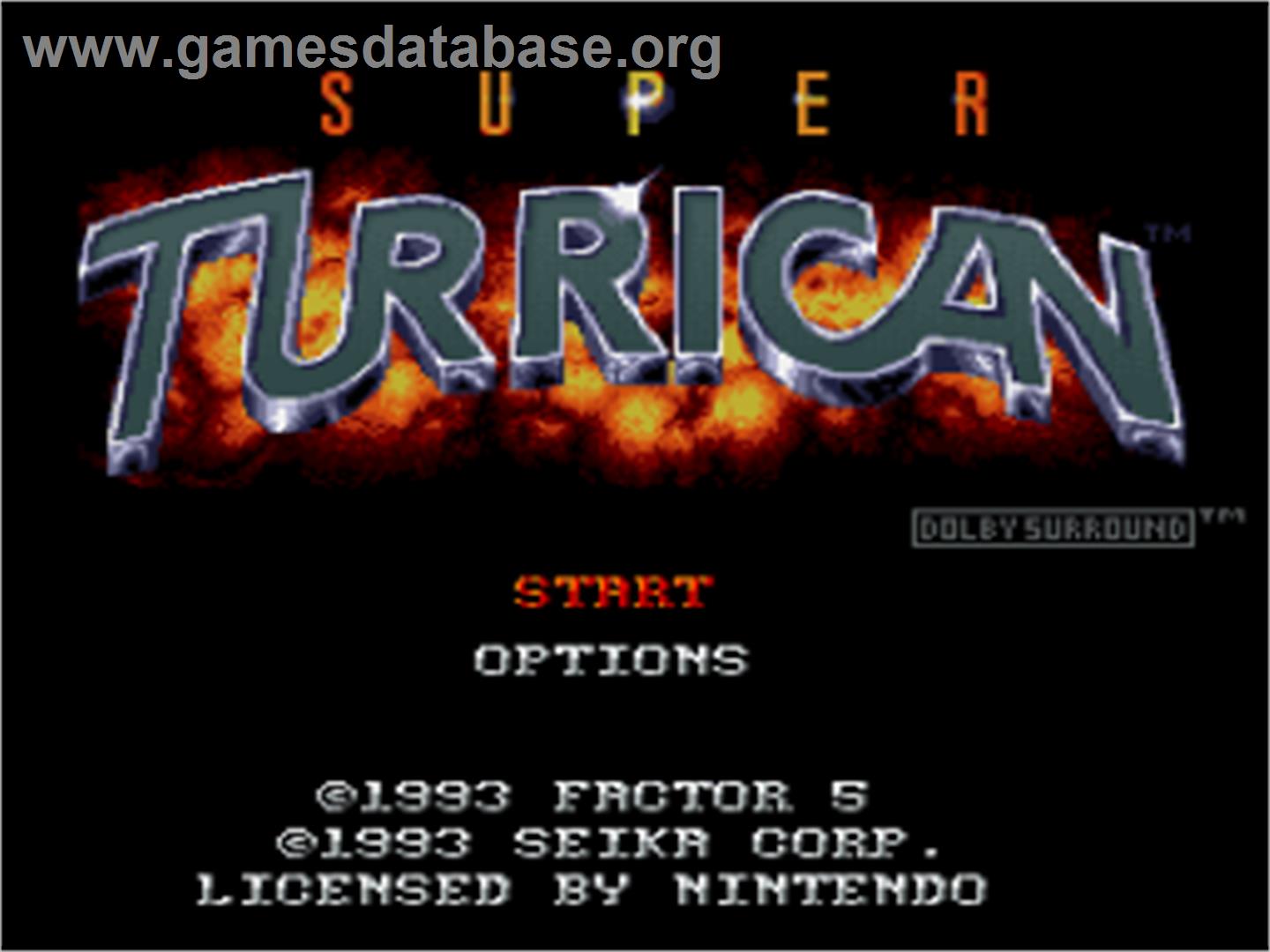 Super Turrican - Nintendo SNES - Artwork - Title Screen