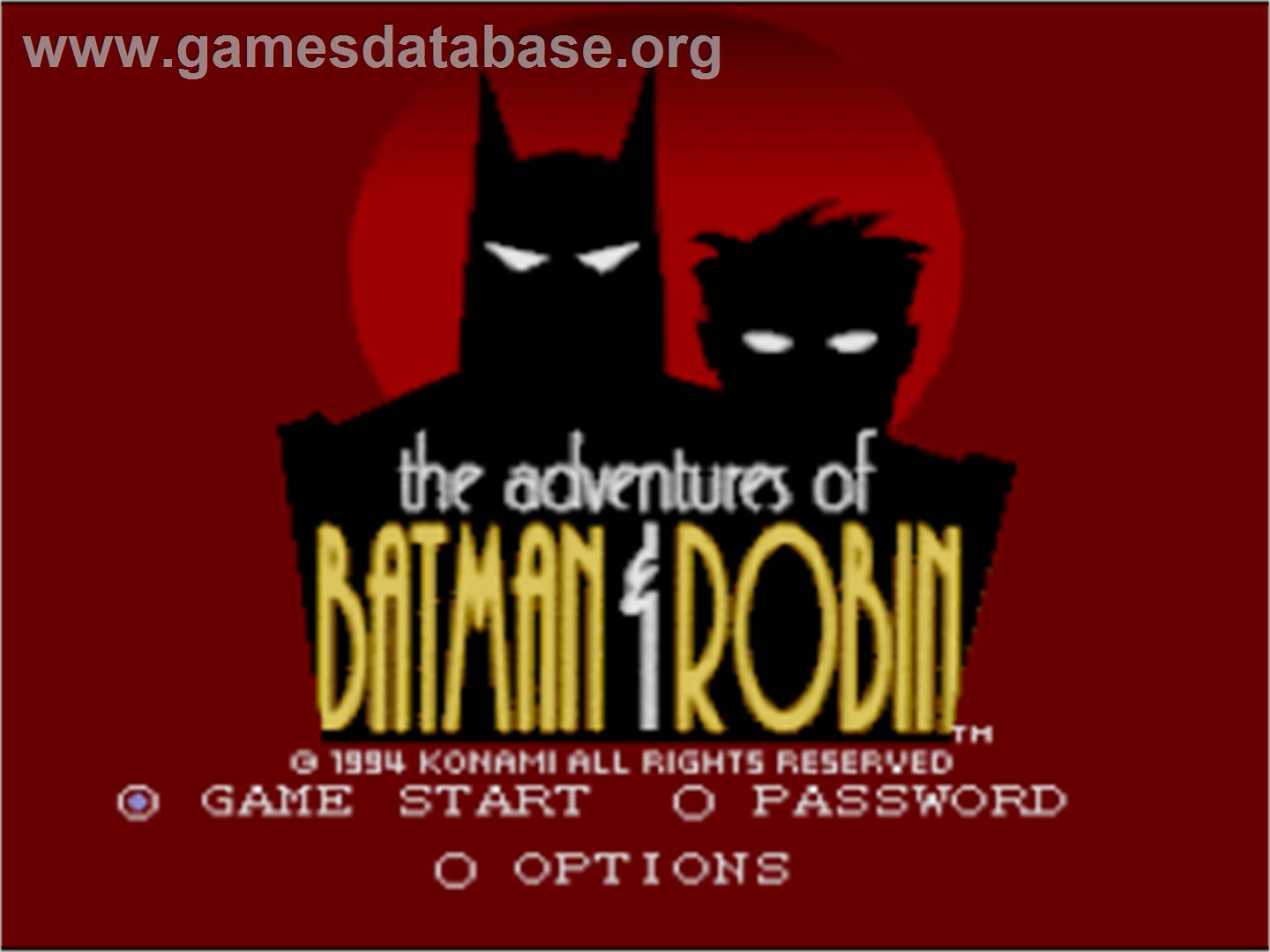 The Adventures of Batman and Robin - Nintendo SNES - Artwork - Title Screen