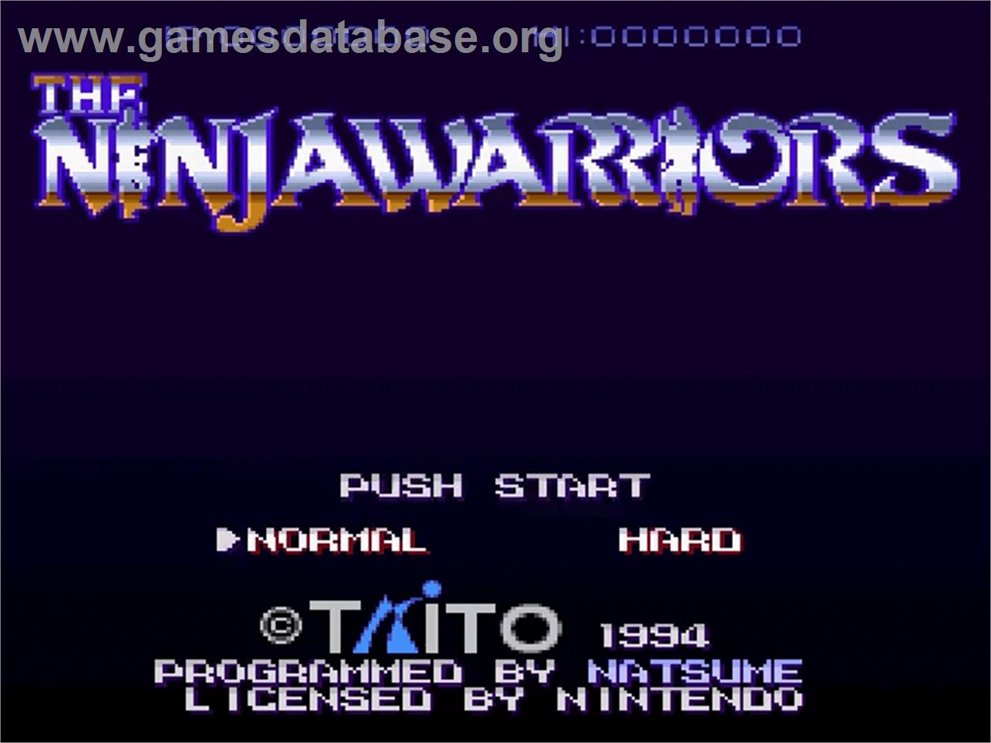 The Ninja Warriors - Nintendo SNES - Artwork - Title Screen