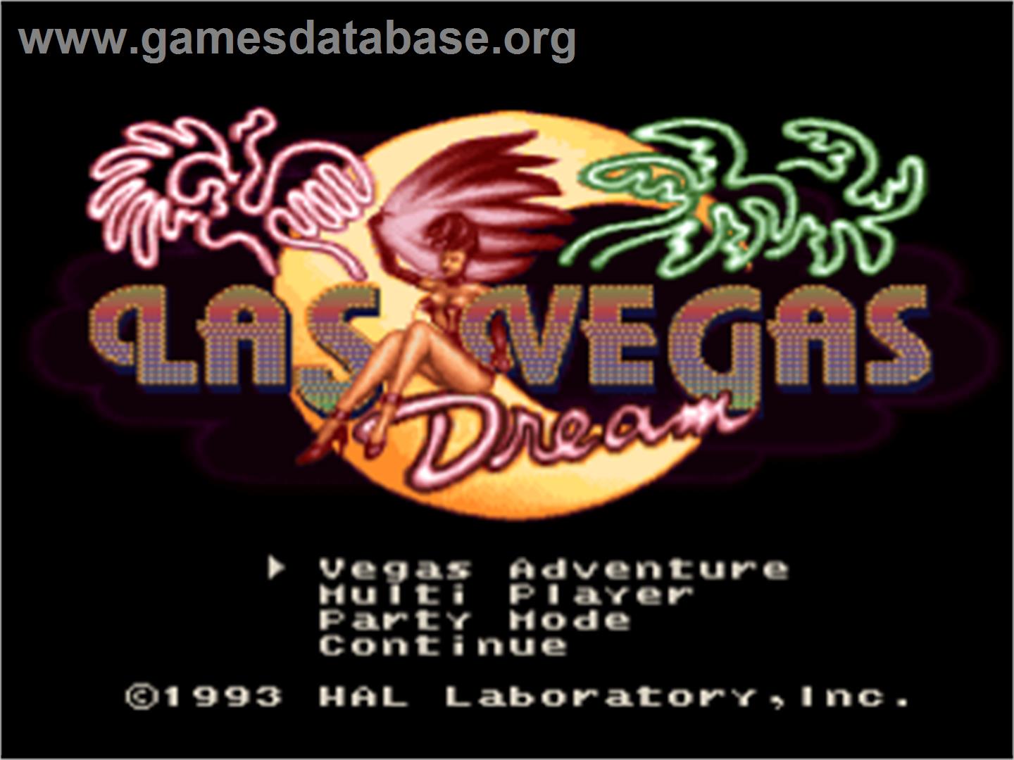 Vegas Stakes - Nintendo SNES - Artwork - Title Screen