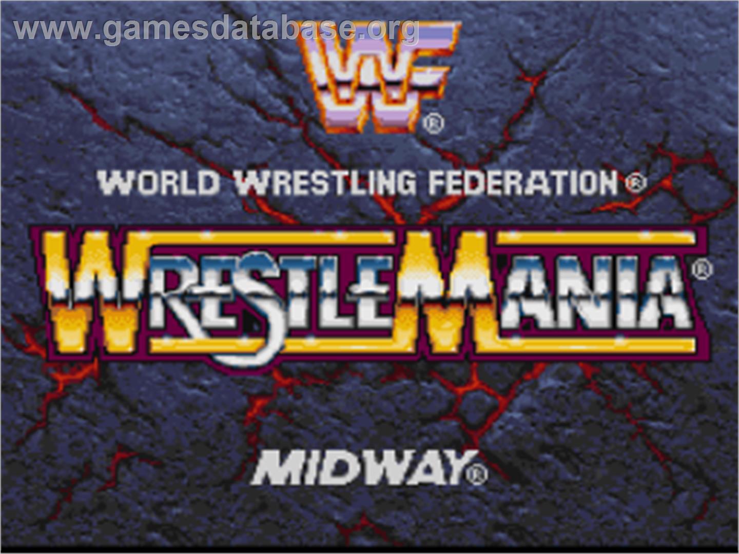 WWF Wrestlemania: The Arcade Game - Nintendo SNES - Artwork - Title Screen