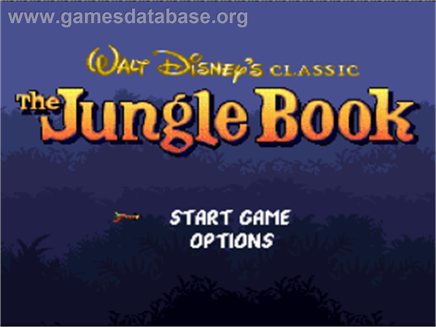 Walt Disney's The Jungle Book - Nintendo SNES - Artwork - Title Screen