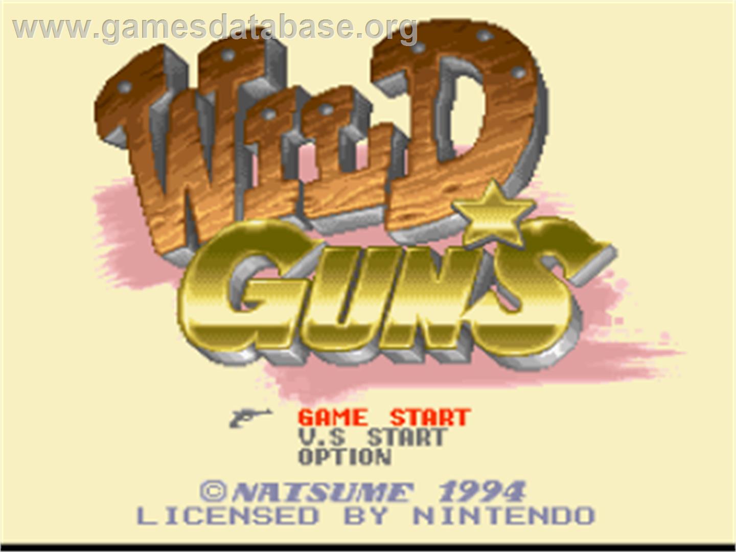 Wild Guns - Nintendo SNES - Artwork - Title Screen