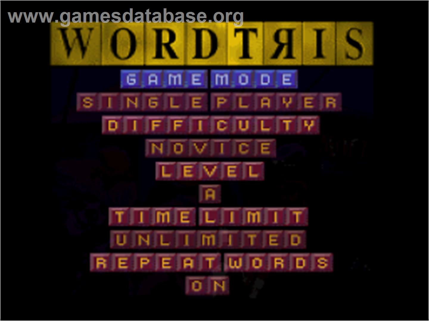 Wordtris - Nintendo SNES - Artwork - Title Screen