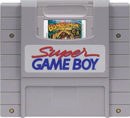 Cartridge artwork for Bomberman GB on the Nintendo Super Gameboy.