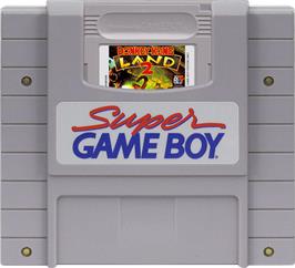Cartridge artwork for Donkey Kong Land 2 on the Nintendo Super Gameboy.