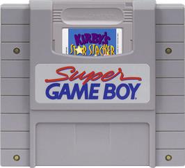 Cartridge artwork for Kirby's Star Stacker on the Nintendo Super Gameboy.