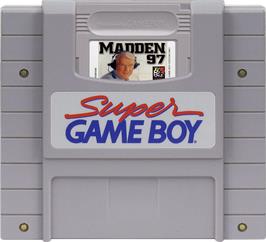 Cartridge artwork for Madden '97 on the Nintendo Super Gameboy.