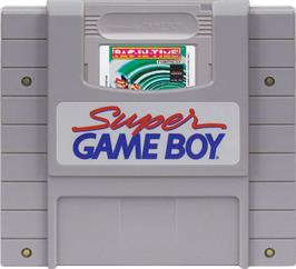 Cartridge artwork for Pac-in-Time on the Nintendo Super Gameboy.