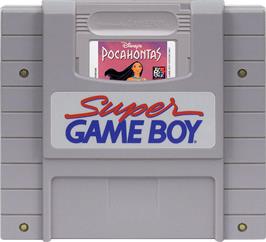 Cartridge artwork for Pocahontas on the Nintendo Super Gameboy.