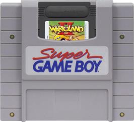 Cartridge artwork for Wario Land II on the Nintendo Super Gameboy.
