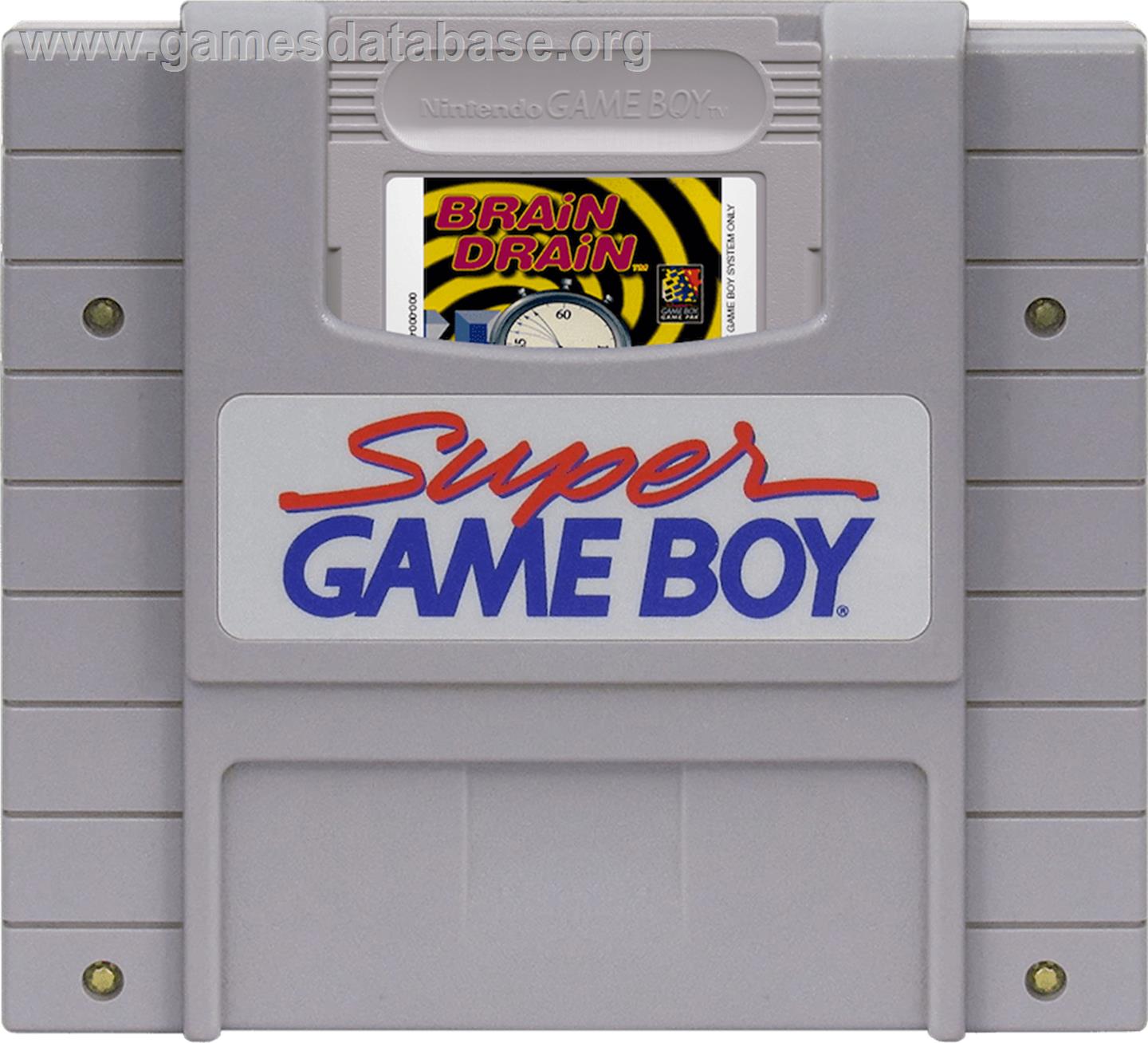 Brain Drain - Nintendo Super Gameboy - Artwork - Cartridge