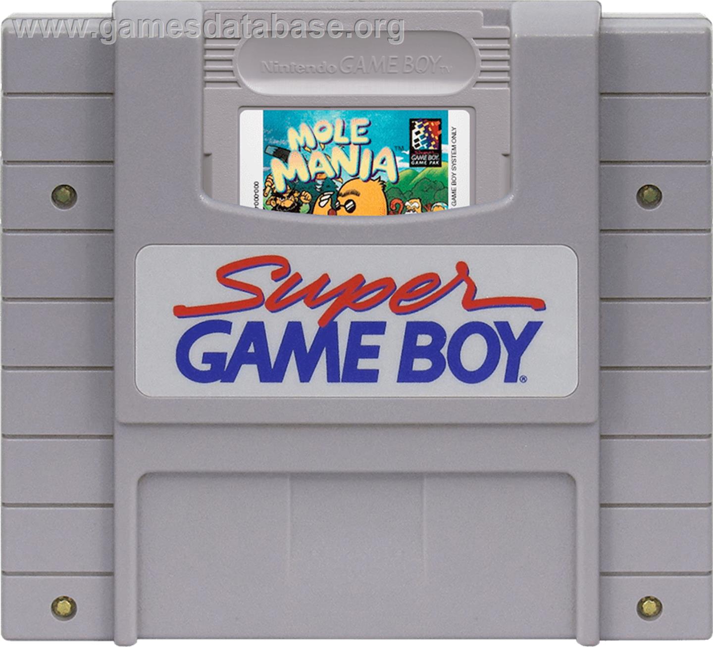 Mole Mania - Nintendo Super Gameboy - Artwork - Cartridge