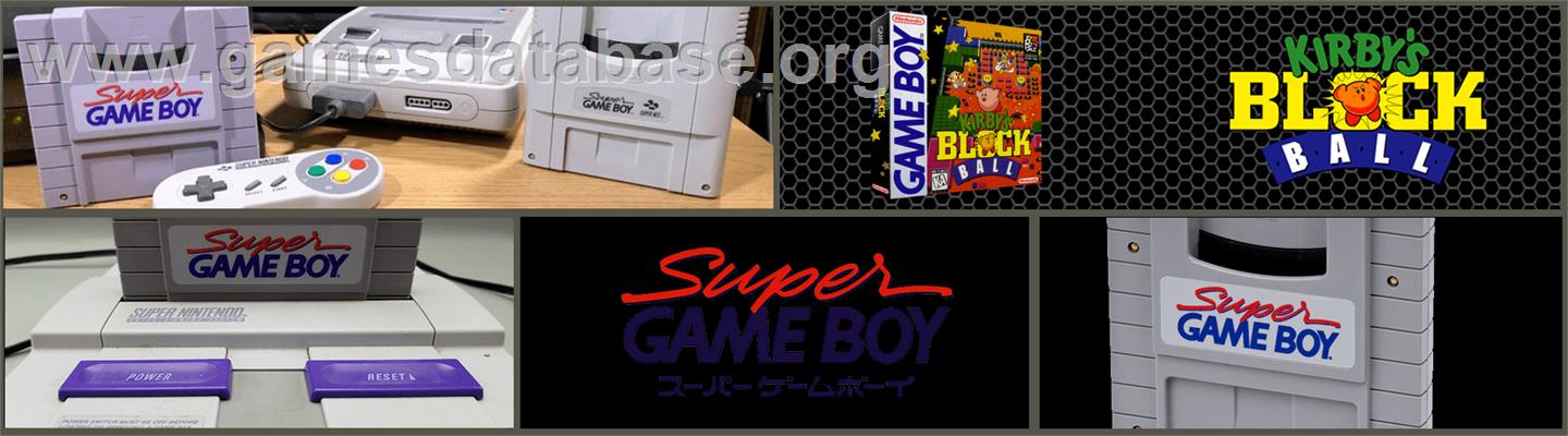 Kirby's Block Ball - Nintendo Super Gameboy - Artwork - Marquee