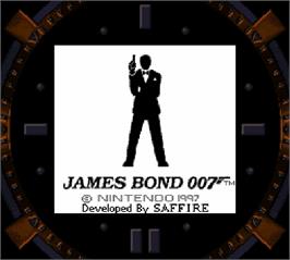 Title screen of James Bond 007 on the Nintendo Super Gameboy.