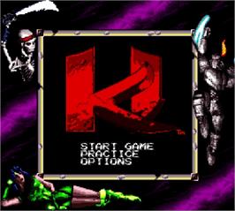 Title screen of Killer Instinct on the Nintendo Super Gameboy.