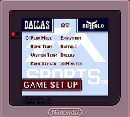 Title screen of Madden '95 on the Nintendo Super Gameboy.