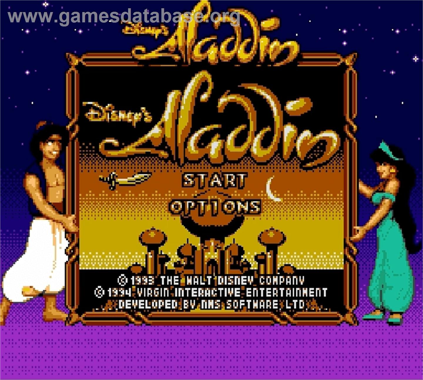 Aladdin - Nintendo Super Gameboy - Artwork - Title Screen