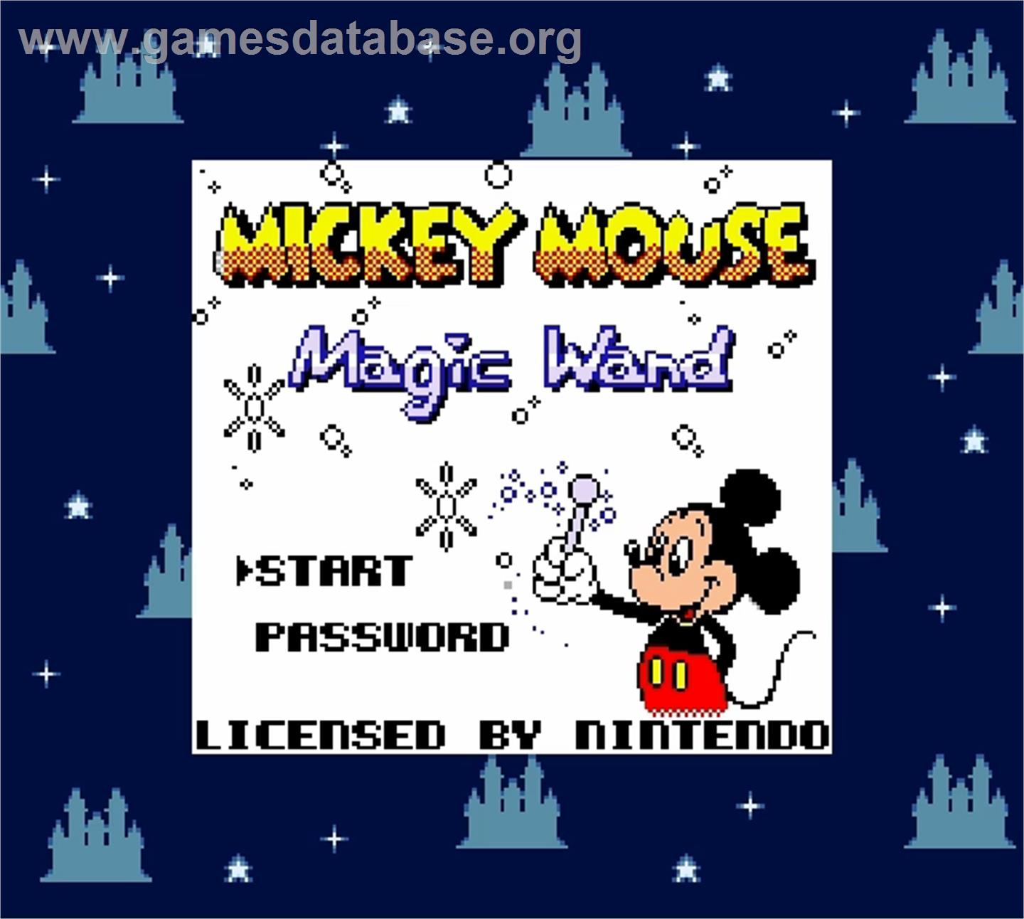 Mickey Mouse - Magic Wand - Nintendo Super Gameboy - Artwork - Title Screen