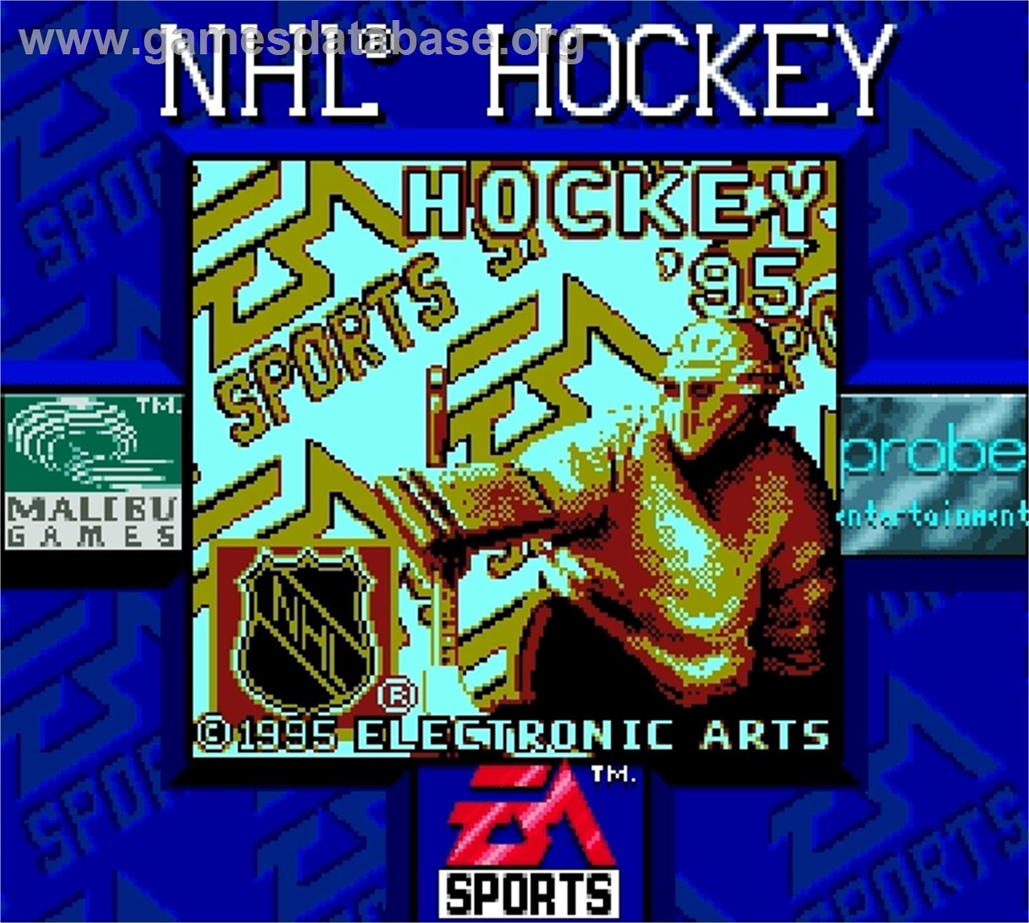 NHL Hockey '95 - Nintendo Super Gameboy - Artwork - Title Screen