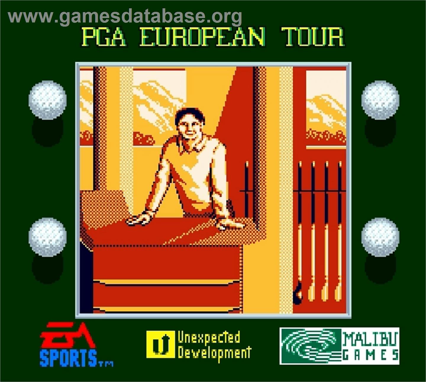 PGA European Tour - Nintendo Super Gameboy - Artwork - Title Screen
