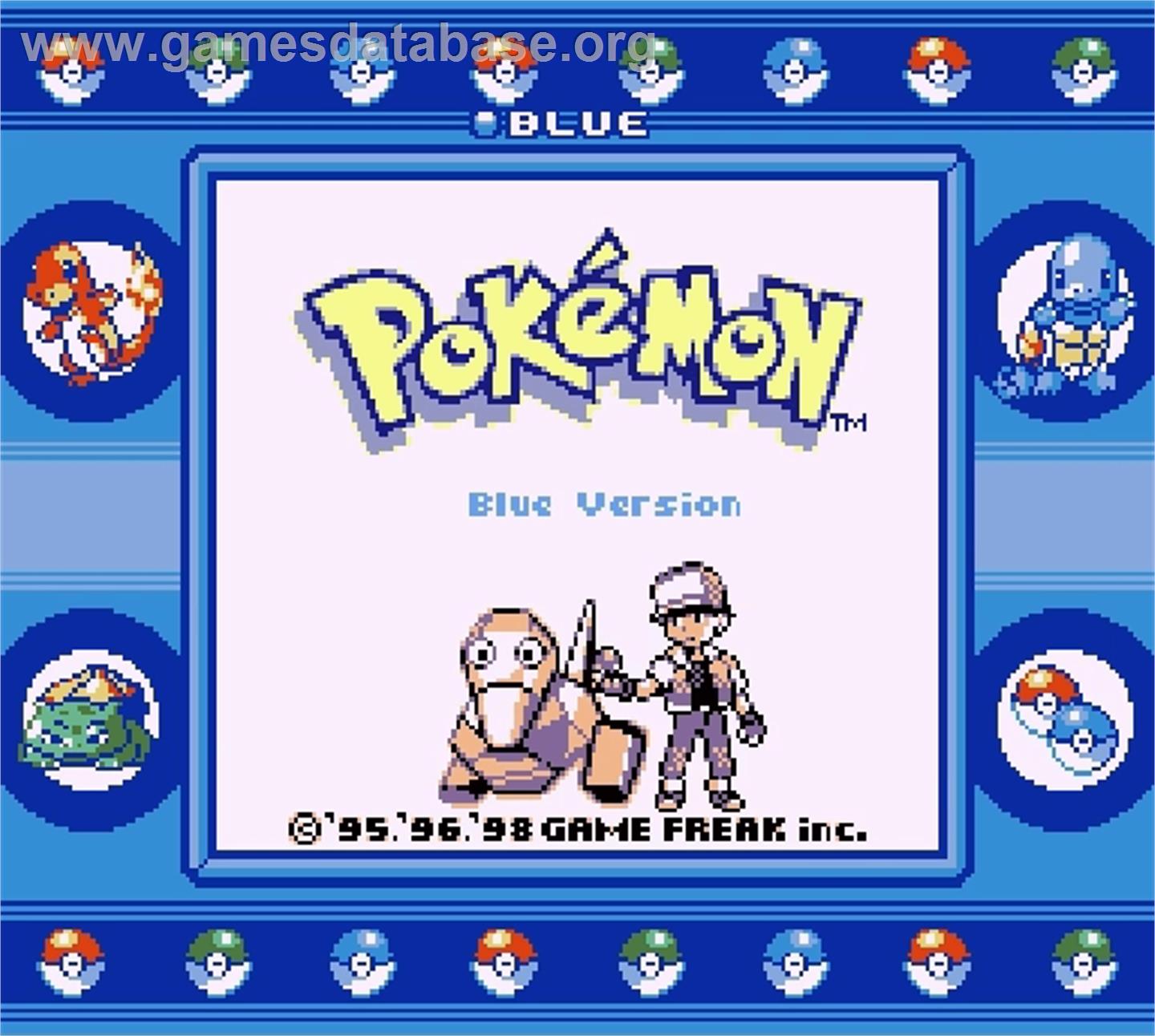 Pokemon - Blue Version - Nintendo Super Gameboy - Artwork - Title Screen