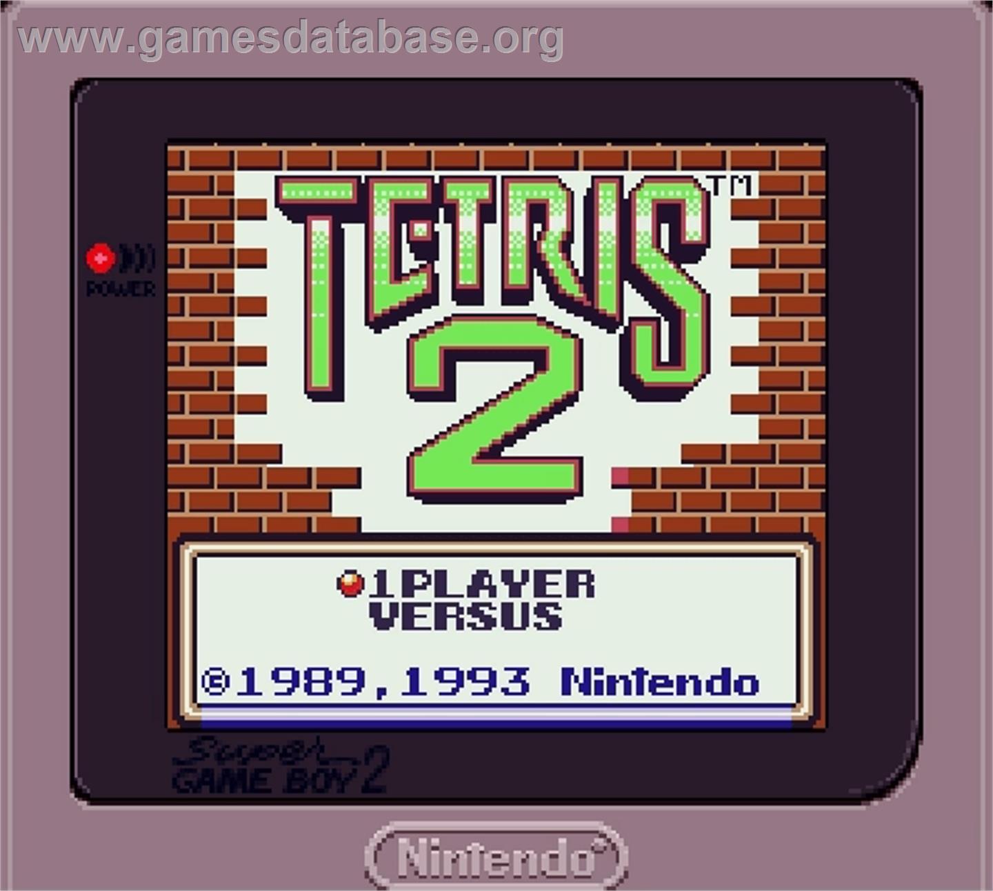 Tetris 2 - Nintendo Super Gameboy - Artwork - Title Screen