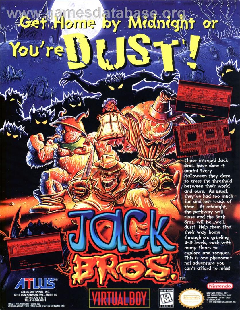 Jack Bros. - Nintendo Virtual Boy - Artwork - Advert