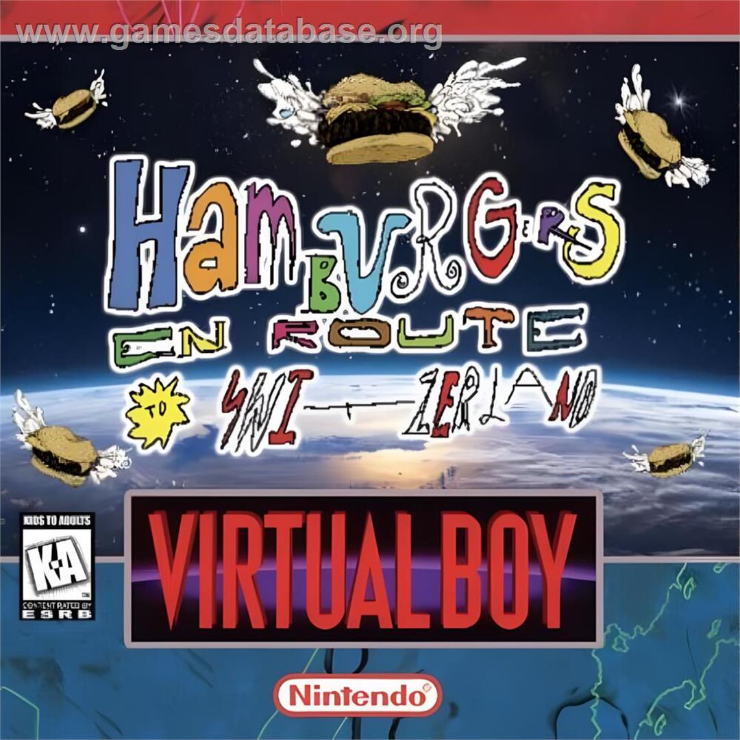 Hamburgers En Route to Switzerland - Nintendo Virtual Boy - Artwork - Box