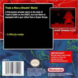 Box back cover for Mario Combat on the Nintendo Virtual Boy.