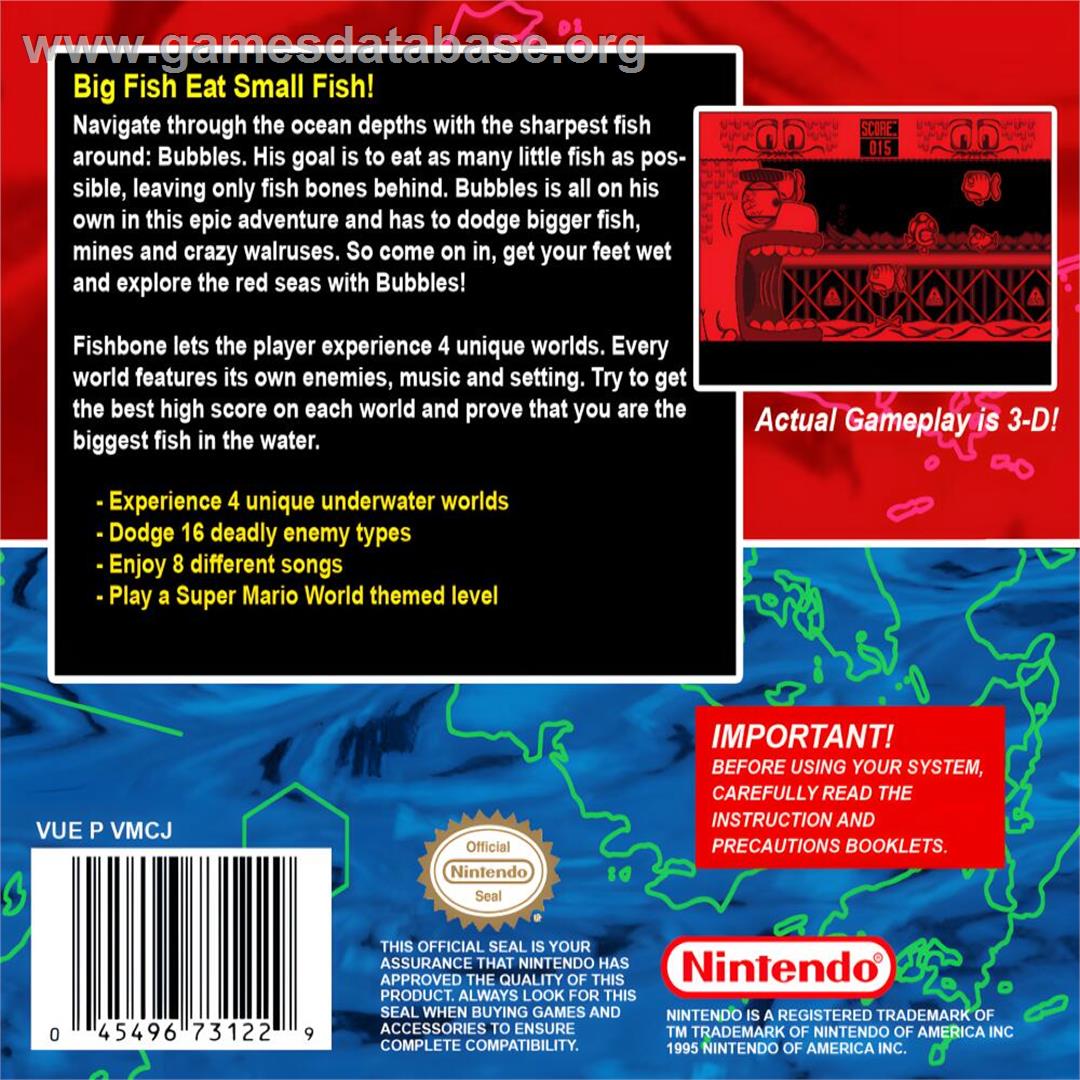 Fishbone - Nintendo Virtual Boy - Artwork - Box Back