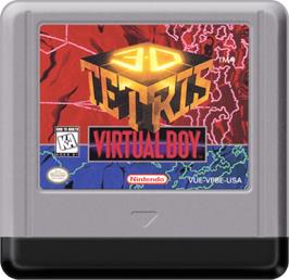 Cartridge artwork for 3d Tetris on the Nintendo Virtual Boy.