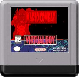 Cartridge artwork for Mario Combat on the Nintendo Virtual Boy.