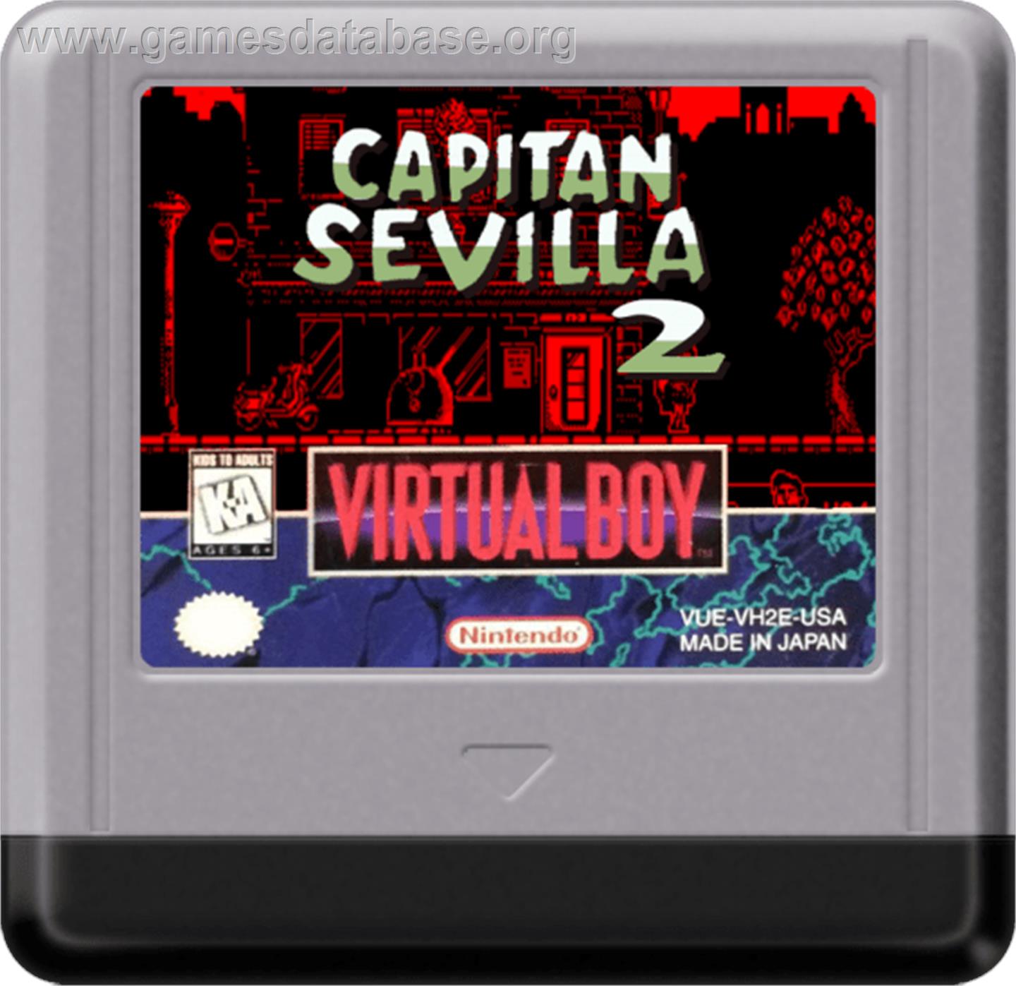 Capitan Sevilla 2 - Nintendo Virtual Boy - Artwork - Cartridge