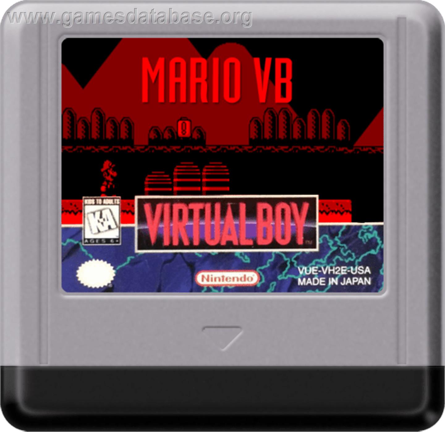 Mario Vb - Nintendo Virtual Boy - Artwork - Cartridge